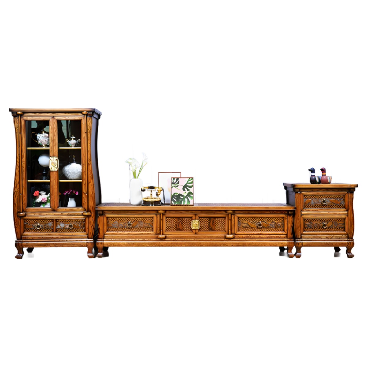 다한수제고가구 호리병곤죽문갑세트 인테리어 원목 엔틱가구 엔틱거실장 엔틱장식장 서랍장 1,790,000원