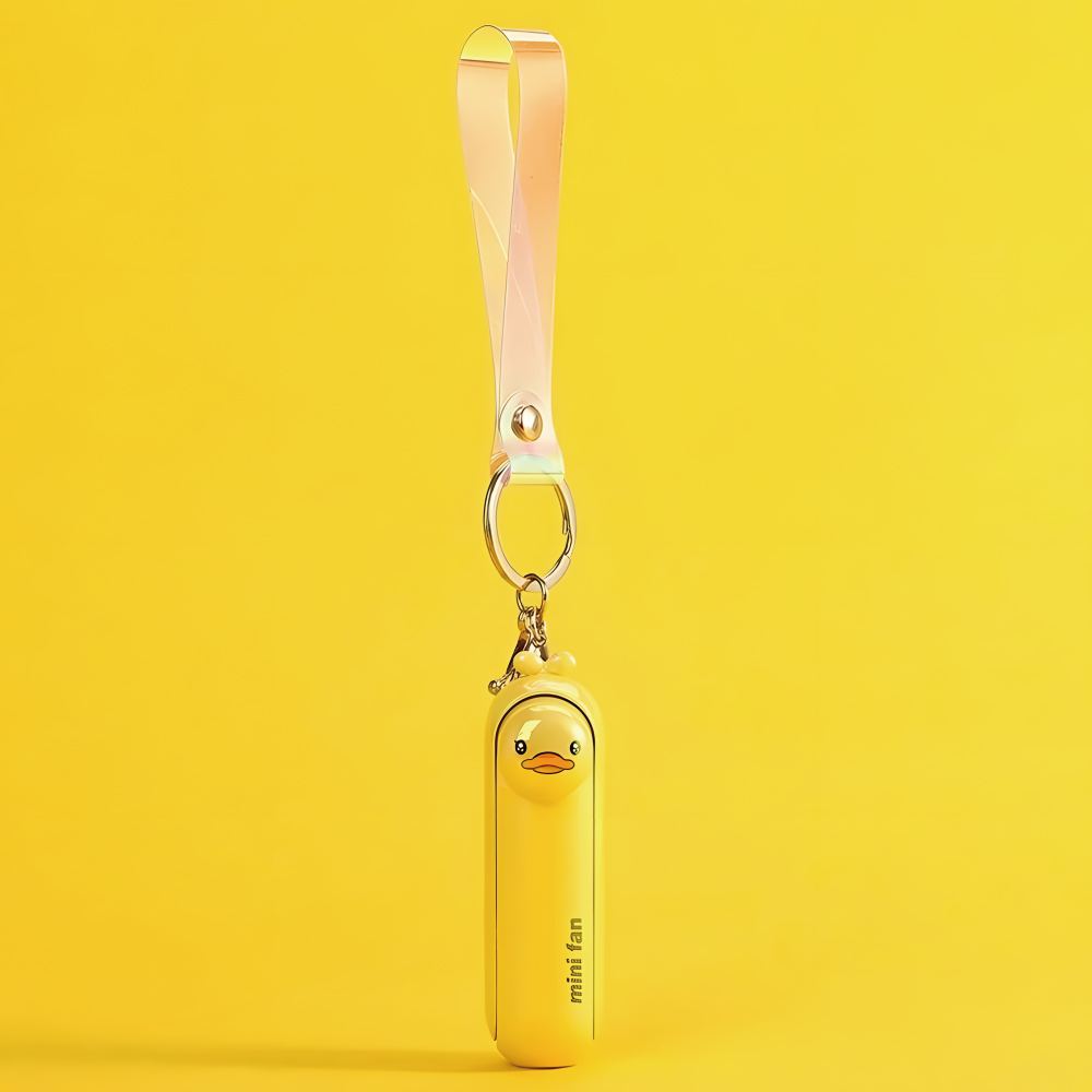 동물모형 미니팬 LED 손전등 키링 키체인, 1개, 미니팬키링/오리 7,000원