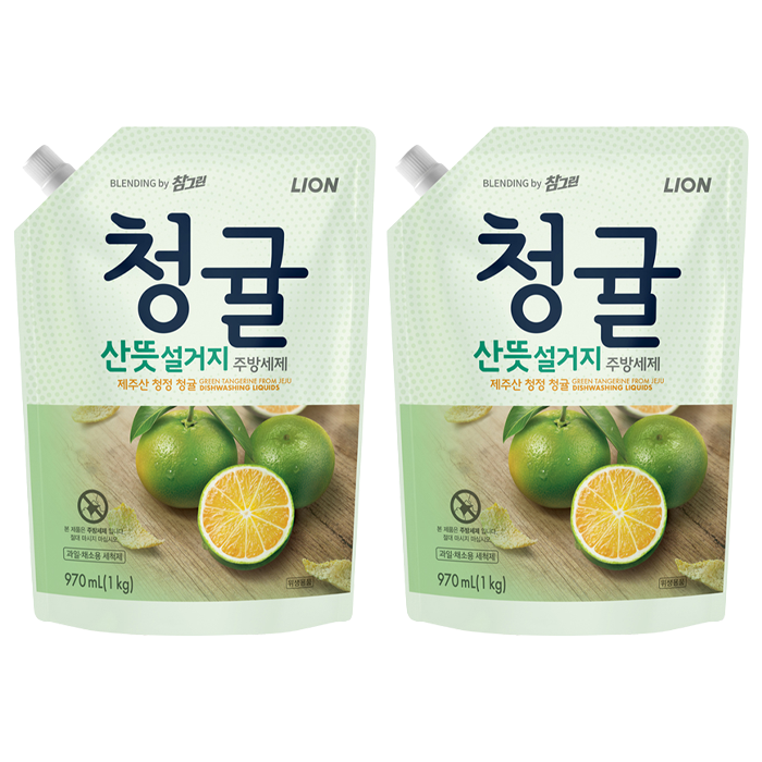 참그린 청귤 산뜻 설거지 주방세제 리필 4,800원