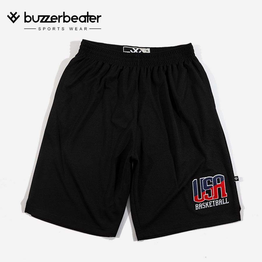 [버저비터] 농구 바지 쇼츠 팬츠 USA LOGO 블랙 반바지 30,000원