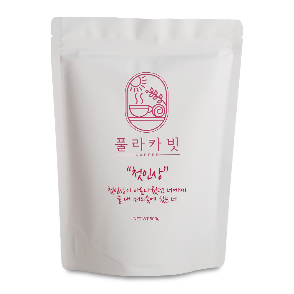 풀라카빗 첫인상 블렌드 원두커피, 1개, 500g, 홀빈(분쇄안함) 19,500원