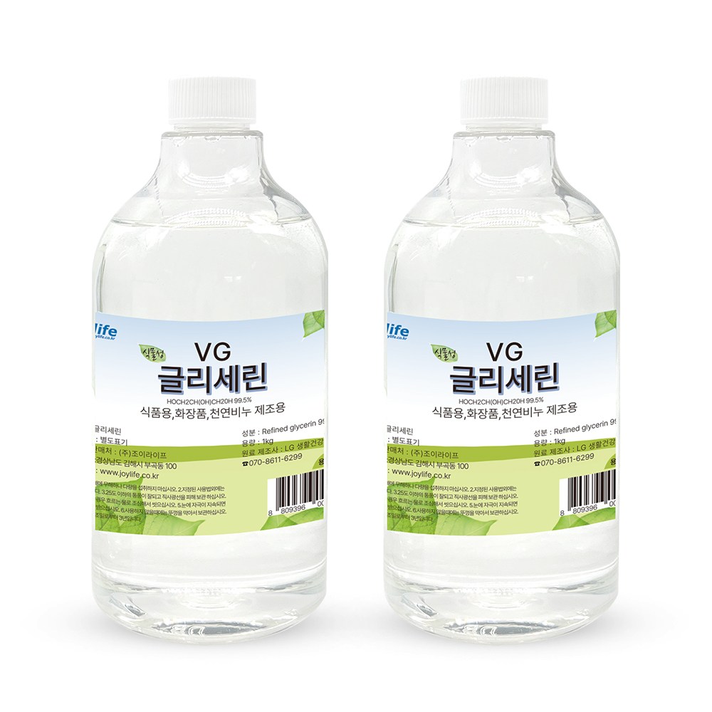 조이라이프 식물성 글리세린 VG 1kg 2개 식물성 화장품 비누 슬라임 22,800원