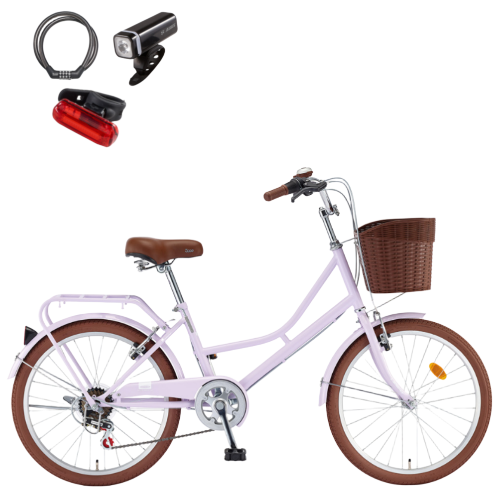 2026 삼천리 22 선데이 자전거 7단 클래식 시티형자전거, 라일락, 1개, 157cm 275,000원