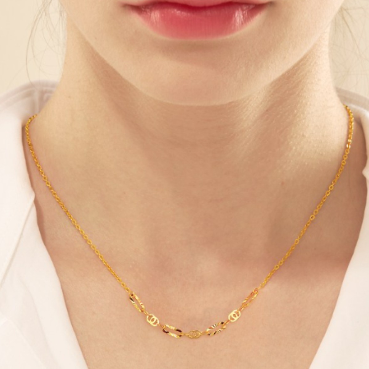 골드앤 순금 24K 로터스 목걸이_3.75g 컷팅 클립 체인 팬던트 포인트 세련 포인트 1,349,600원