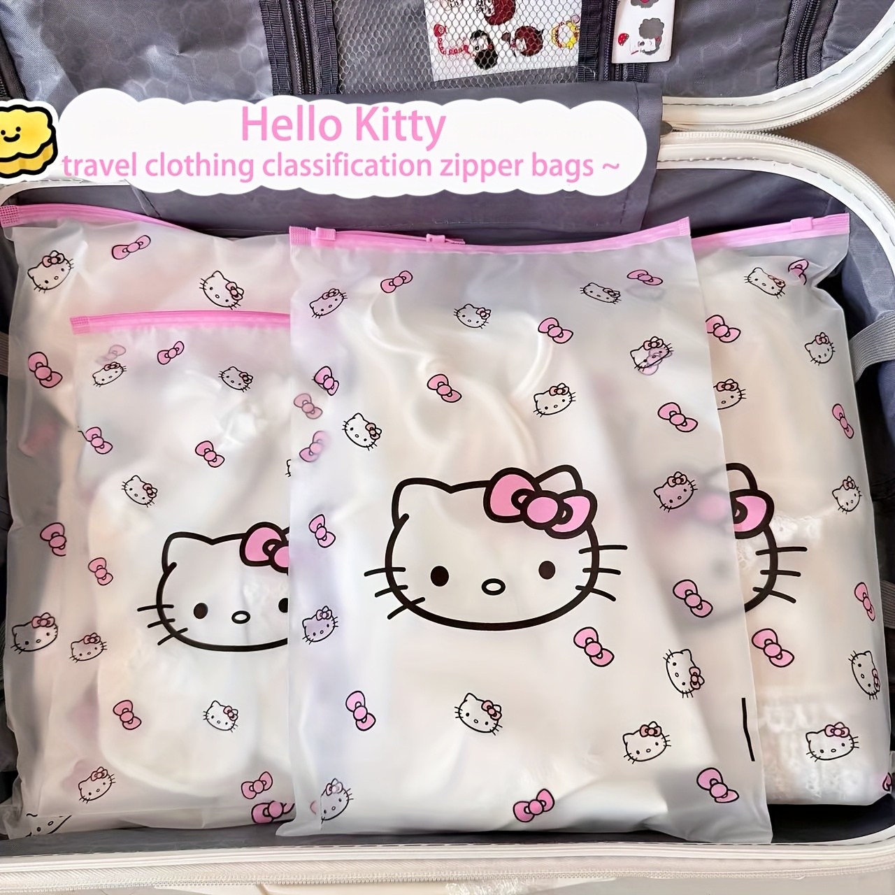 헬로키티 20개 세트 투명 수납백 세면도구 수납용 지퍼형 여행용 수납 가방 29,000원