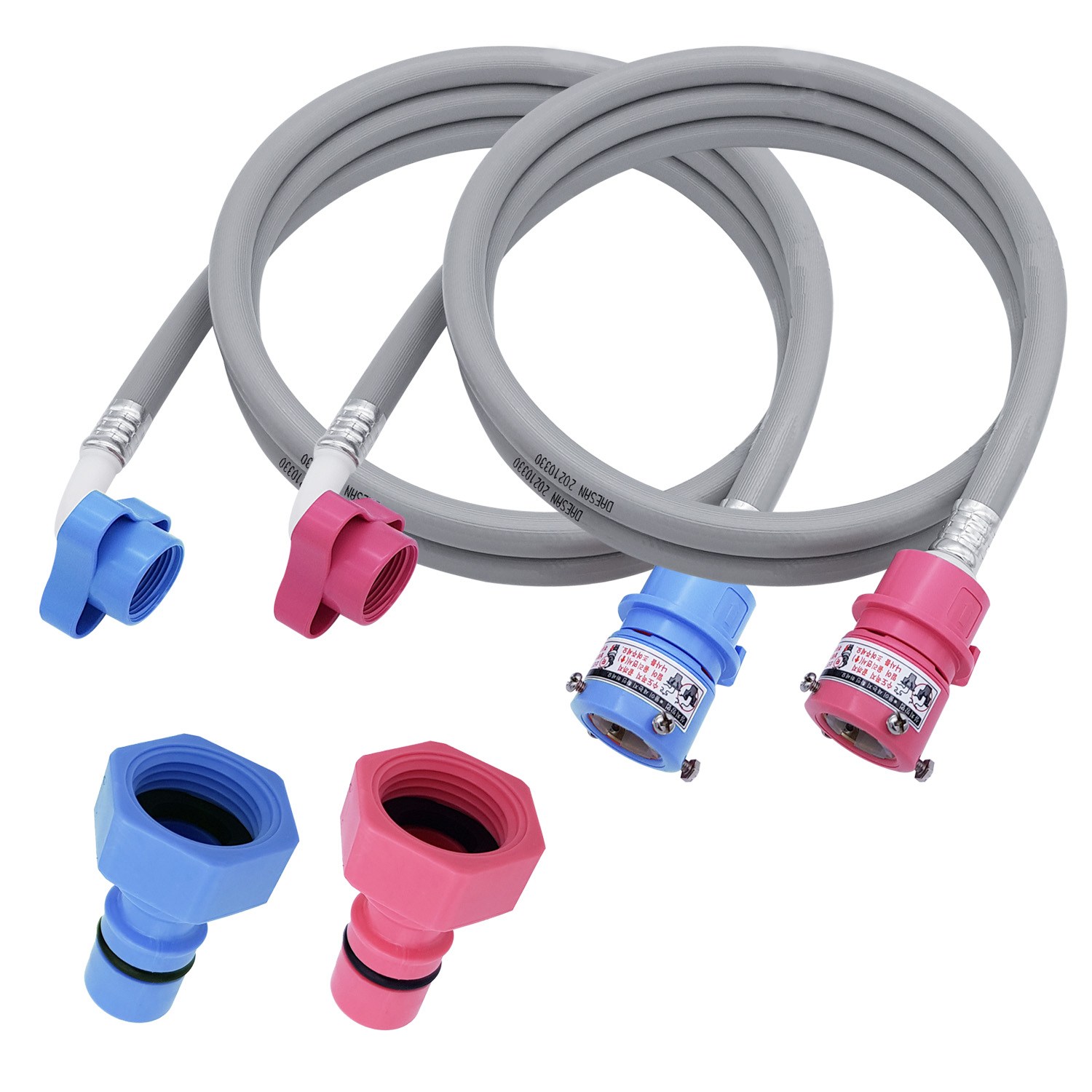 국산 세탁기호스 삼성 LG 대우 급수호스 2미터 냉수+2미터 온수 세트, 1개 13,100원