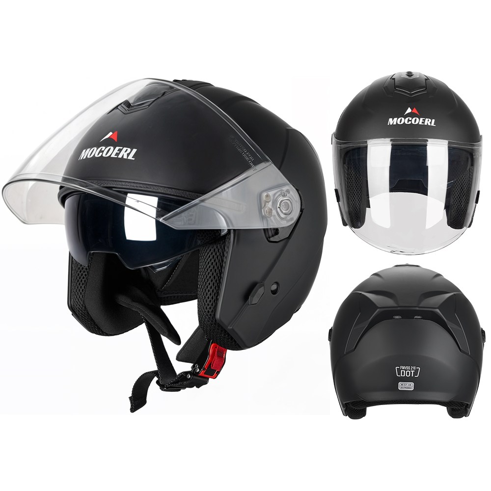 Mocoerl 오토바이 헬멧 썬바이저 내장 유럽ECE인증 KC인증 오픈페이스 초경량 바이크헬멧 3/4 39,000원