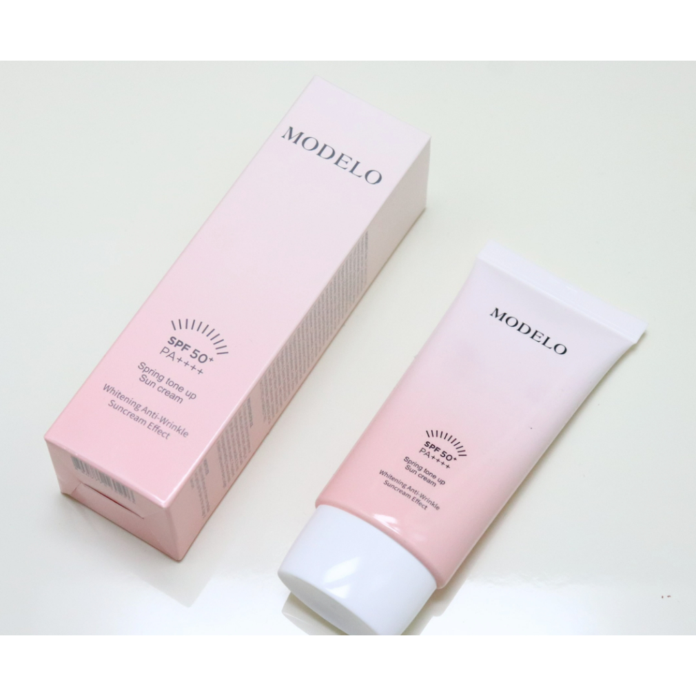 [본사정품] MODELO 모델로 비건 무기자차 스프링 톤업 선크림 (SPF50+ PA++++) 백탄현상없는 블러링 다공성파우더 노란기 잡는 핑크선크림 74,800원