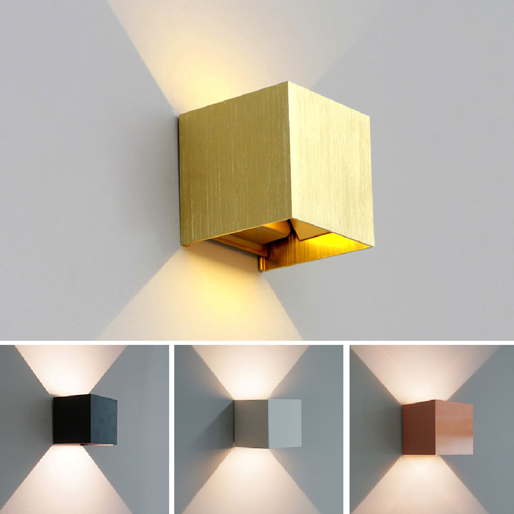 알라딘라이팅 LED 사각 벽등 5W 블랙 화이트 골드 거실 침실 복도 모던 인테리어 벽조명 29,990원