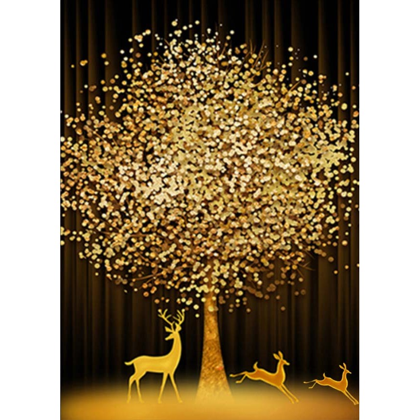 지산 보석십자수 캔버스형 50 x 40 cm, DIY 세트, 1개, F36 - 황금재물나무와 노루 12,900원