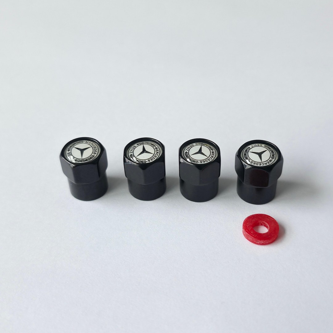 벤츠 BENZ 타이어 에어캡 마개 밸브캡 4P 블랙, 벤츠, 4개 9,000원