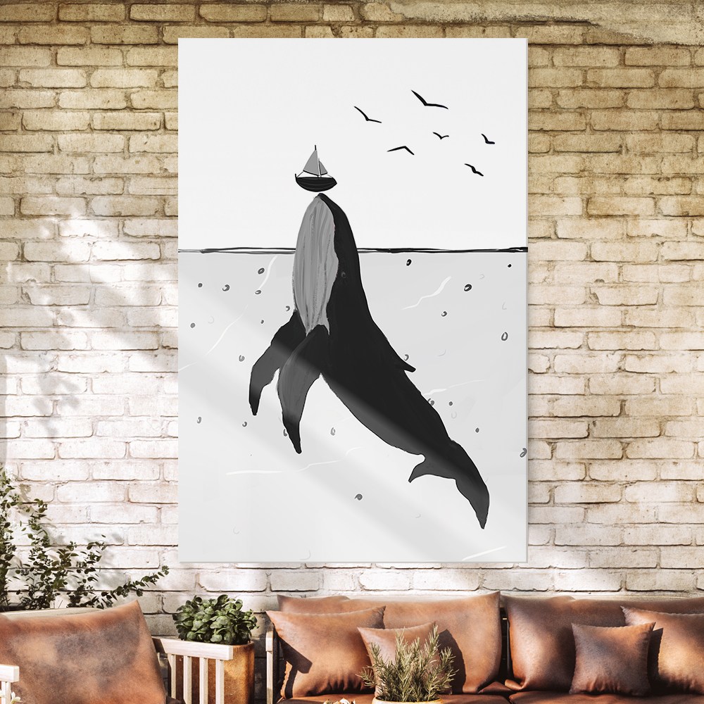 모던 북유럽 심플 혹등 고래 그림 액자 우영우 드라마 일러스트 27,300원