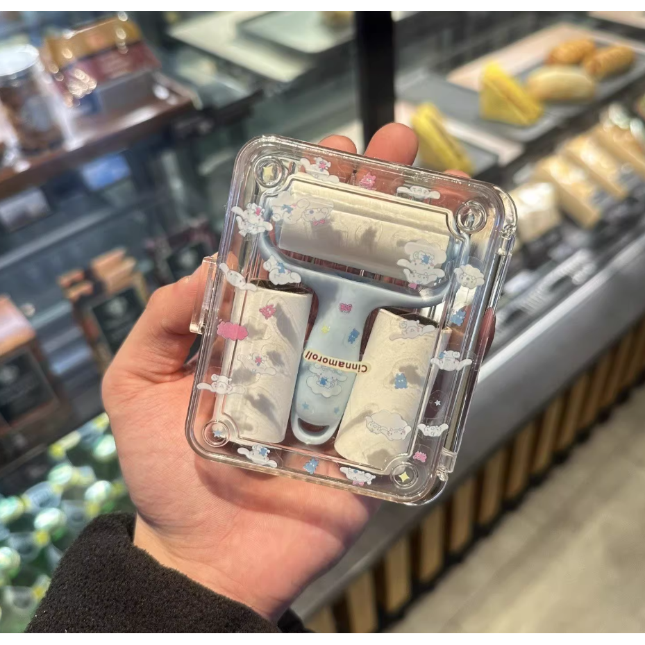 산리오 미니 돌돌이 휴대용 클리너 먼지제거 롤러 (스티커 DIY 케이스), 1개 8,500원