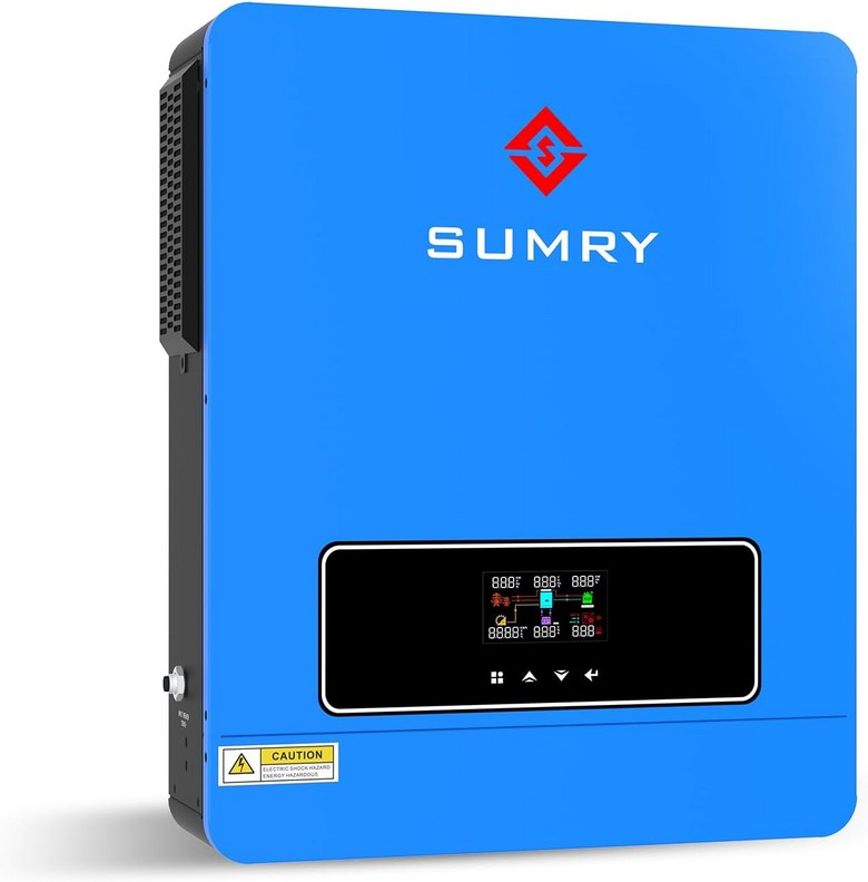 SUMRY 태양광 인버터 충전기, 3600W DC 24V-AC 110V 하이브리드 전압 변환기, 120A MPPT 충전 컨트롤러, 배터리 없는 또는 AGM 리튬 가정용 에너지 시스 780,780원