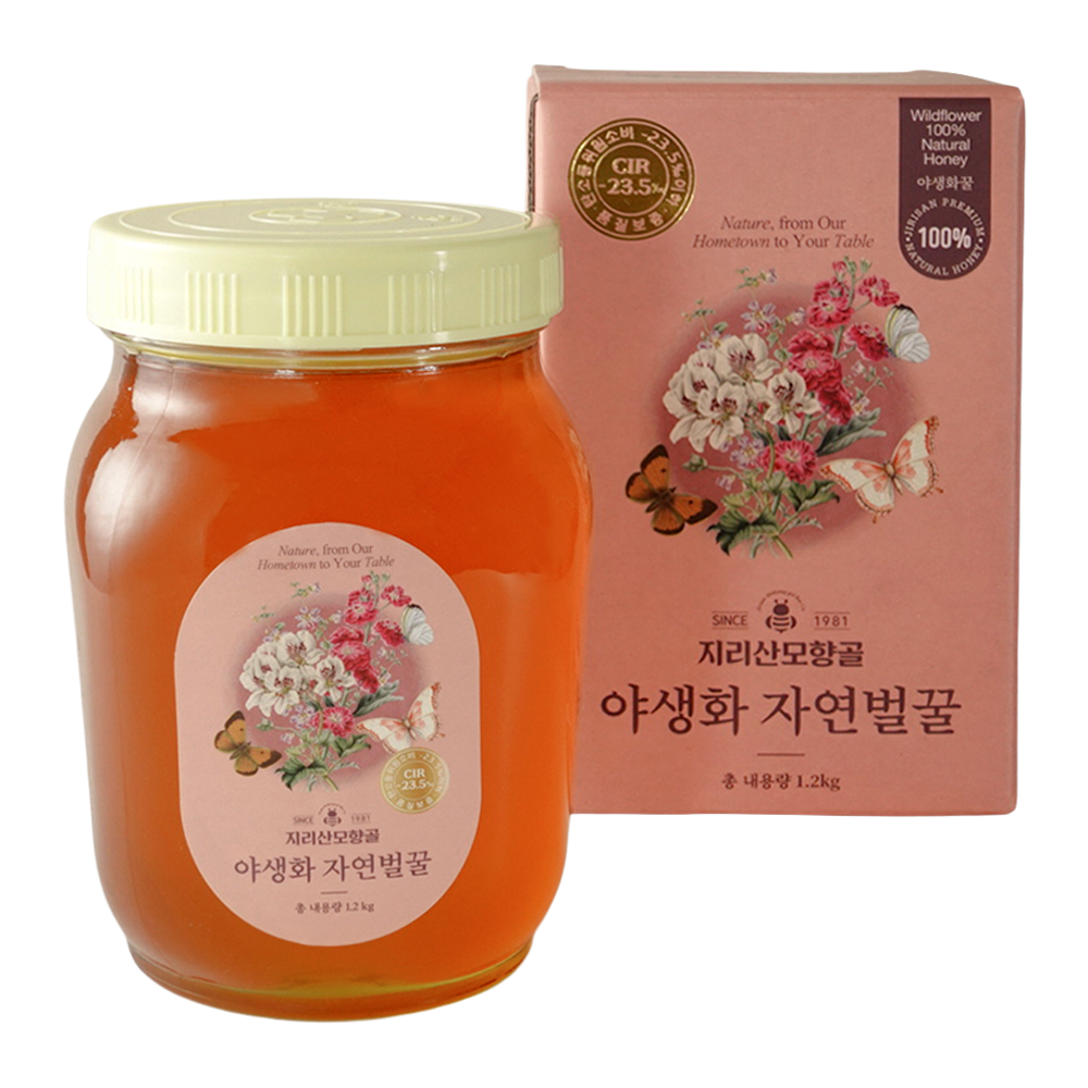 지리산모향골 국산 자연 병꿀, 야생화꿀 1.2kg 34,000원