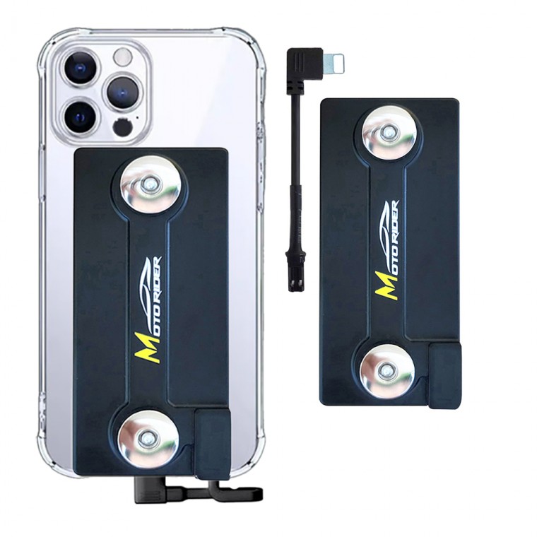 인씨네 오토바이 배달대행 범퍼 투명 젤리케이스와 모토라이더 8핀 충전패드 딱판 찍판 자석거치대 충전용 21,900원