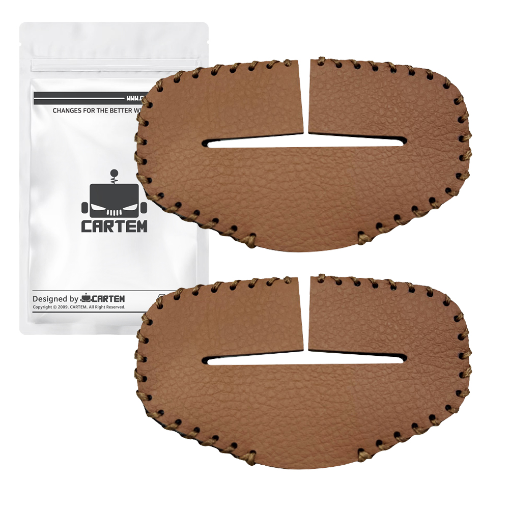 카템 안전벨트 버클 가죽 커버, 브라운, 2개 7,800원