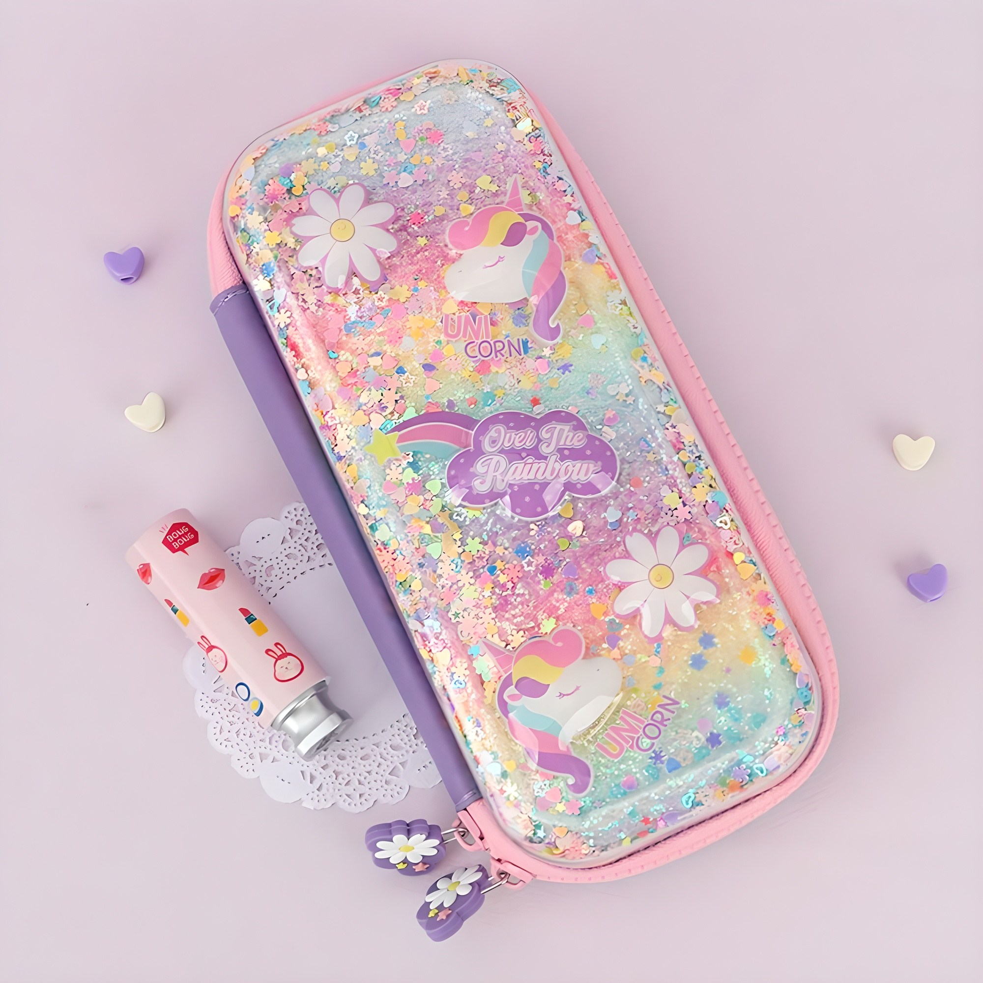 여아용 유니콘 스팽글 트윙클 3D 입체 필통 파우치 EVA 하드 케이스 아동 초등학생 펜케이스 15,200원