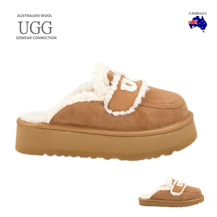 UGG OZWEAR 어그 본사 남녀 공용 시그니처 쉽스킨 코케트 털슬리퍼 OB-983 58,990원
