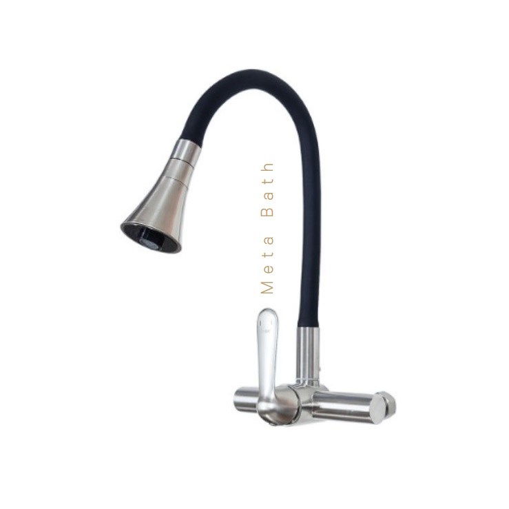 벽수전 800BK 주방 자바라 수도꼭지 무광 니켈 벽붙이 코브라 씽크 수전, 1개 79,000원