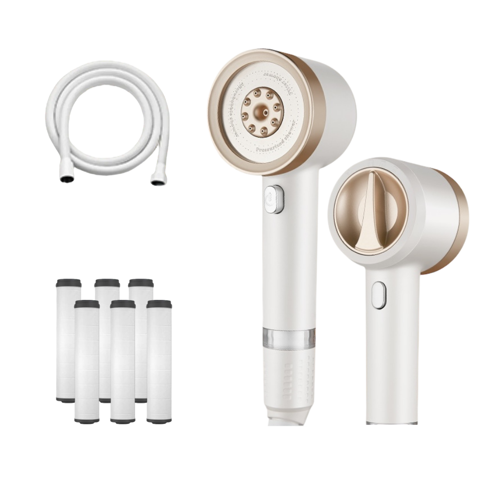 유주리빙 수압상승 4단조절 온오프 필터 샤워기헤드 35,900원