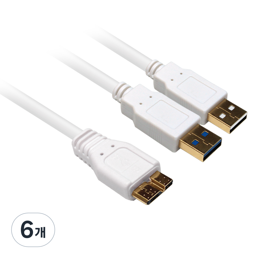 넥시 USB3.0 Micro B 외장하드 케이블, 6개, 1m 14,100원