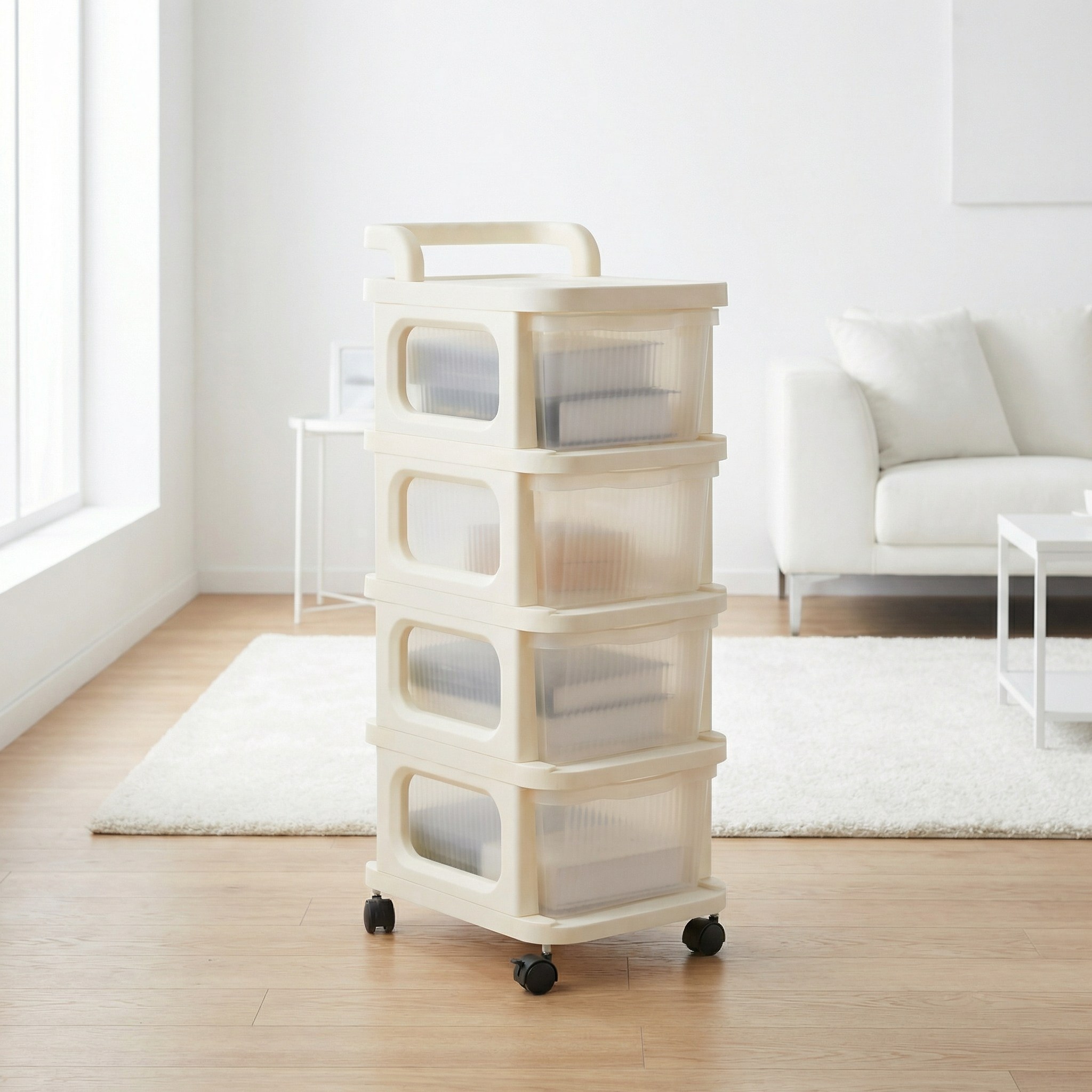 리빙코아 이동식 트롤리 카트 수납 선반 다용도 25,900원