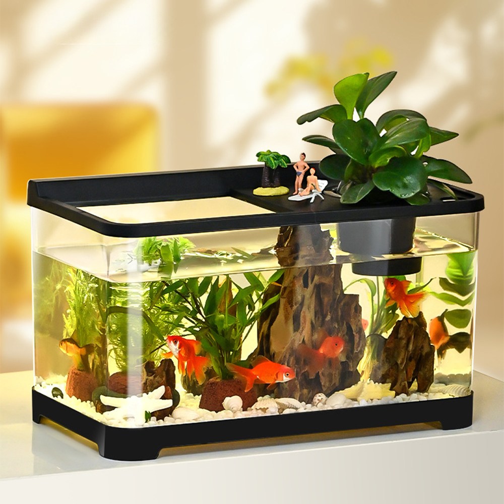 21세기트랜드 온가든 안깨지는 아크릴 어항 3컬러 LED 열대어 금붕어 구피 수족관, 화이트 31,800원