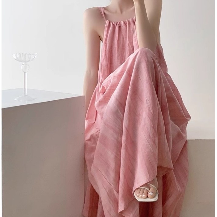 그리리 로제 끈 나시 롱 원피스 휴양지룩 바캉스 18,900원