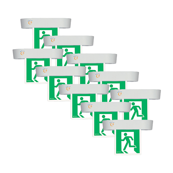 고효율기자재인증 KFI 천장형 피난구 유도등 소형(양면) - 무방향,정방향, 단일색상, 10개 355,000원