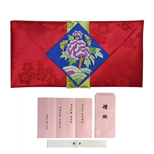 지극정성 손수 목단수예단보 현금예단봉투 1매 9,000원