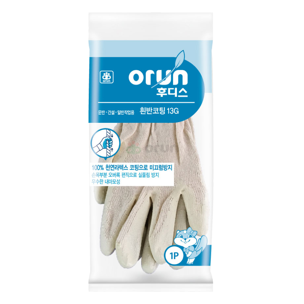[오런장갑] 후디스 반코팅장갑, 흰색, 100개 69,920원