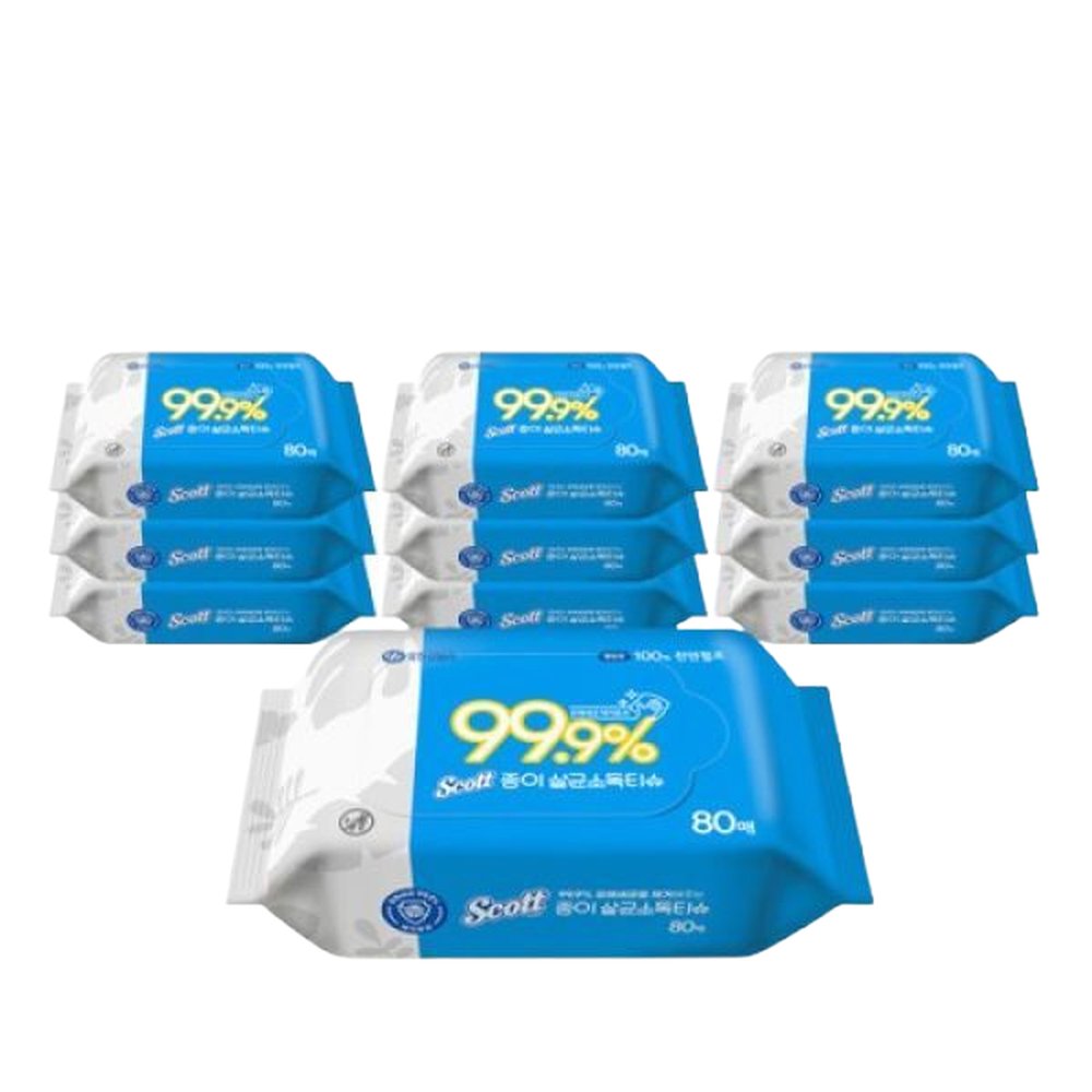 유한킴벌리 살균 소독 티슈 생분해 알콜 세정 차량용 소독용 청소용 종이 물티슈 80매 10팩 41810 40,880원