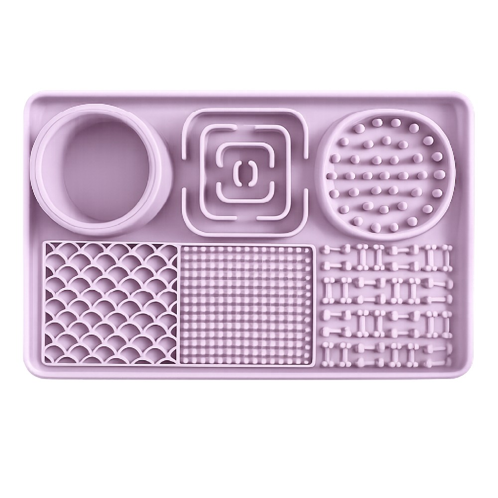 미믹펫 강아지 실리콘 하이브리드 급체방지 슬로우 식판, 1개, 파스텔퍼플 7,900원