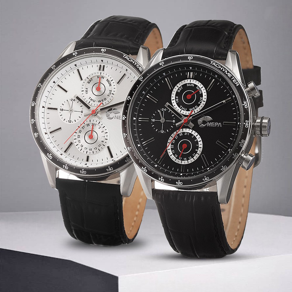네파 국내제조 아날로그 날짜 요일 남성 가죽 손목시계 N3039 48,000원