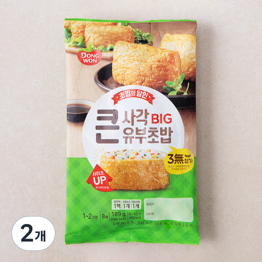 [로켓프레시] 동원 큰사각 유부초밥 4,970원