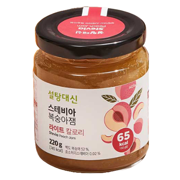 설탕대신 스테비아 복숭아잼, 220g, 1개, 현재가 13,900원