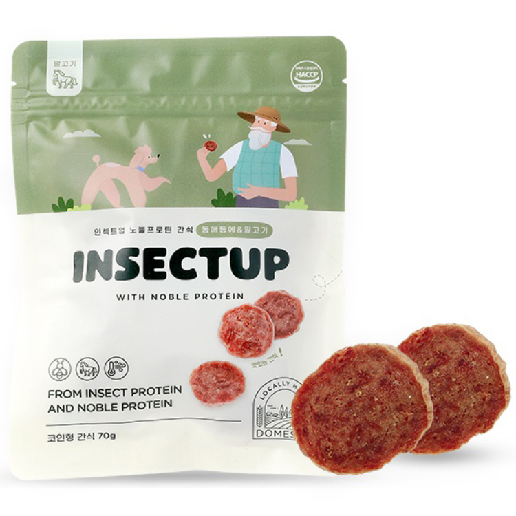 인섹트업 노블프로틴 저알러지 동전져키 강아지간식, 말고기맛, 70g, 1개 5,900원