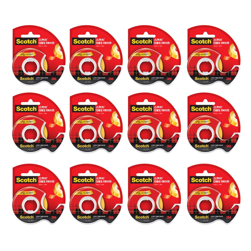 3M 3M 스카치 다용도 테이프 522D (12mmX20m) 12개입 16,920원