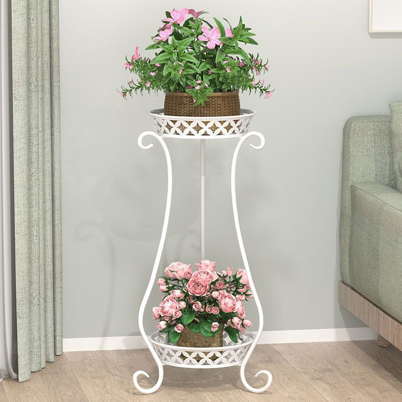 YF 화분받침대 철제 화분정리대 진열대 화분 선반대 거실 베란다 화분대, M-화이트, 2단 16,900원