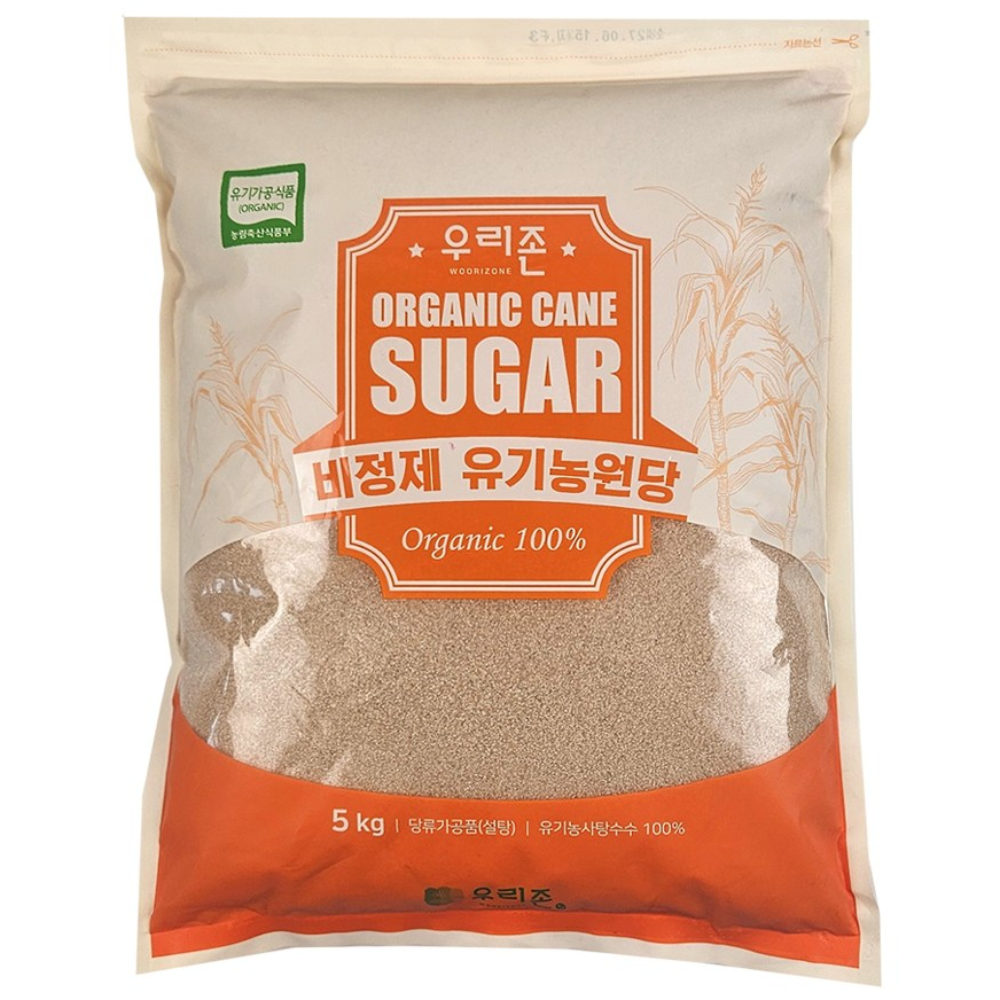 우리존 유기농설탕 5KG 비정제설탕, 5kg, 1개, 현재가 15,800원