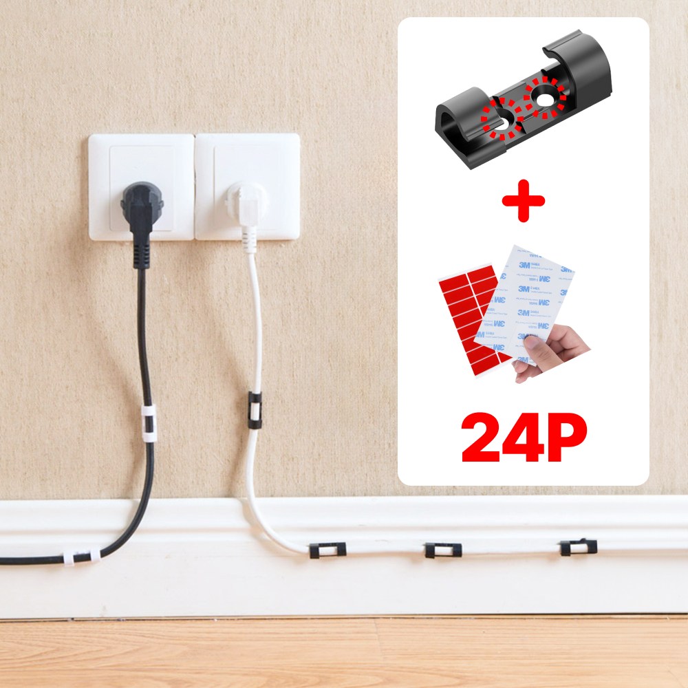 로열스테디 접착력강화 케이블 선정리 클립 홀더 4,900원