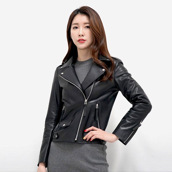 [앙스블랑] 이태리 수입 프라임 리얼 천연 양가죽 숏 라이더 자켓 312 <특가 할인 행사> 198,000원