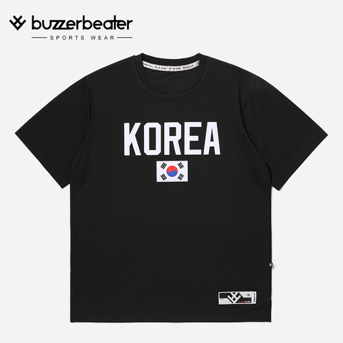 [버저비터] 농구 반팔 검정 블랙 KOREA FLAG 국대 티셔츠 TEE - BLACK 36,000원