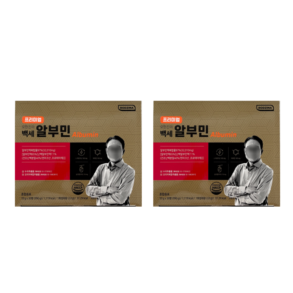 프리미엄 오한진 백세 알부민 33g x 30병 x 2박스 120,000원