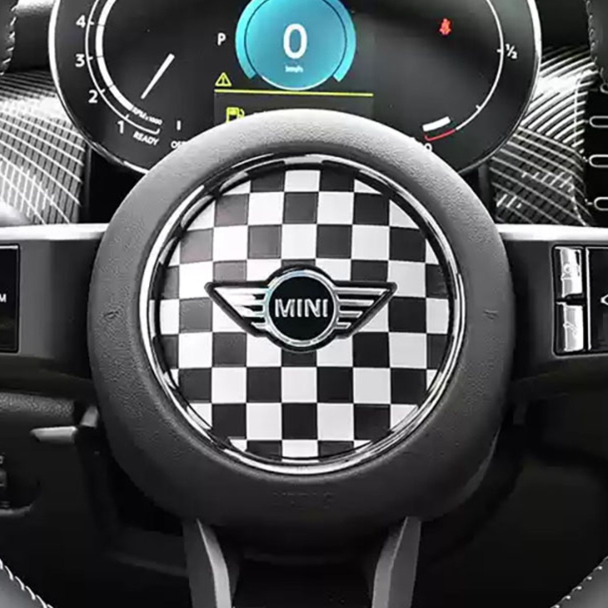 미니쿠퍼 3D 가죽 핸들 데코 스티커,R시리즈, F시리즈(F66제외), 1개, 6.체크F 5,500원