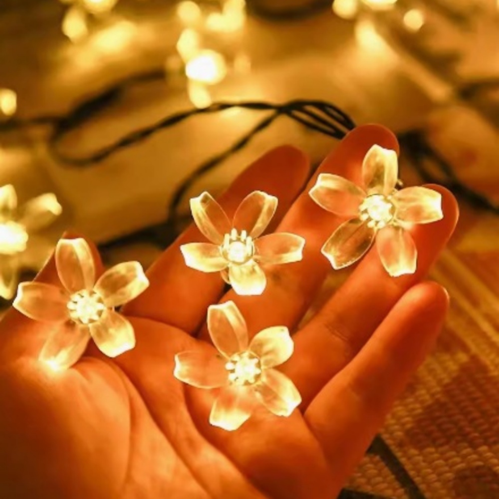 JIUMAI LIFE LED 데코레이션 램프, 저압 야외 정원등, 데코레이션 램프, 태양광 램프, 따뜻한 색의 벚꽃 18,800원