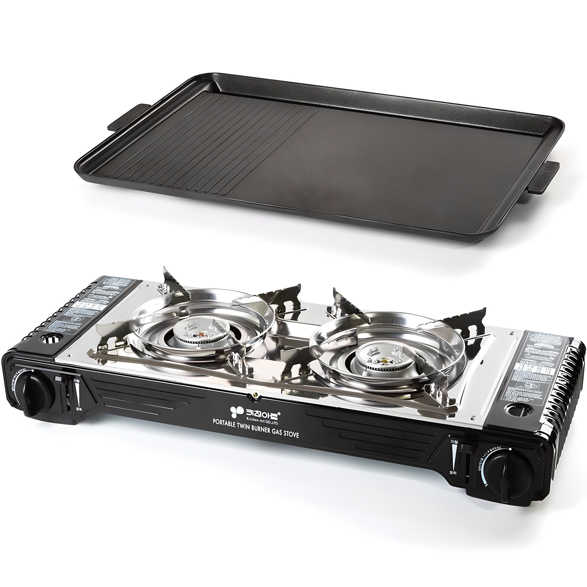 키친아트 휴대용 트윈 가스렌지 + 불판 세트 81,900원
