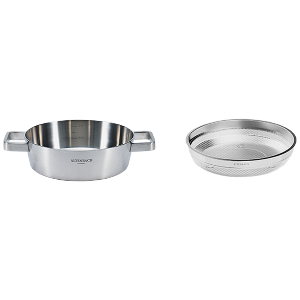 알텐바흐 아트리움 인덕션 전골냄비 24cm+스티머 세트 221,000원
