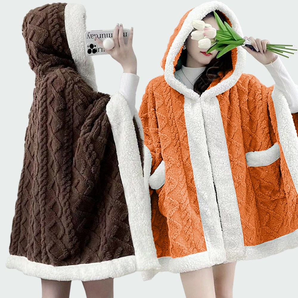 [써보니조트라] 후드포켓 망토담요 5종 케이프 입는담요 후크 캠핑 망토 겨울블랭킷 학생 사무실 집순이 담요 19,900원